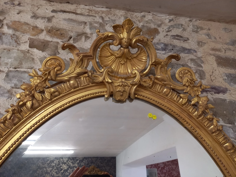 Miroir oval de style Louis XVI 150x 100