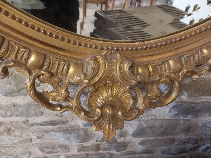 Miroir oval de style Louis XVI 150x 100